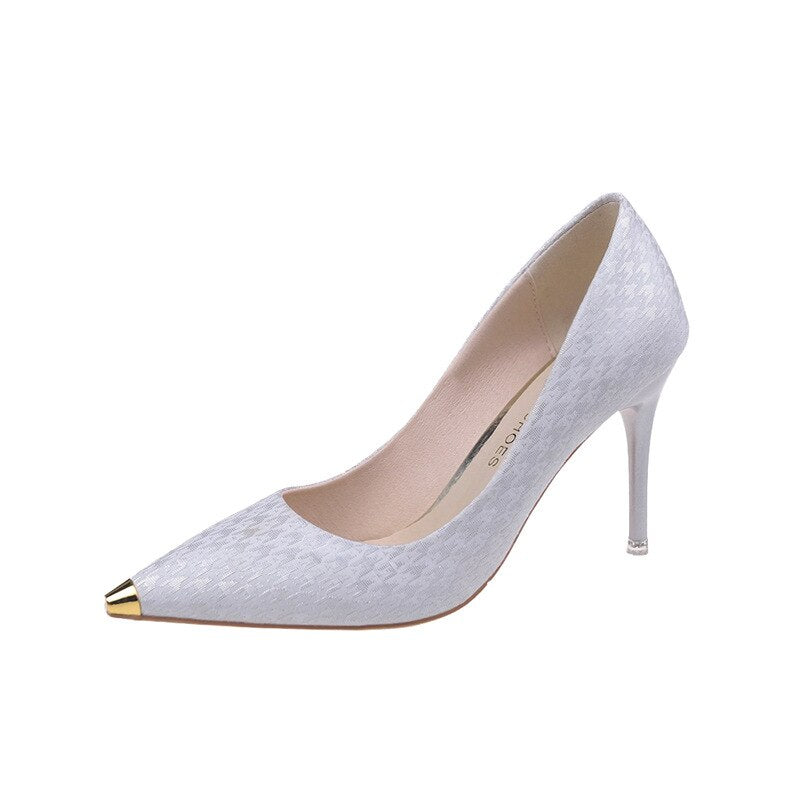 Amozae New Pointed Toe Party Shoes Ladies Thin Heels Pumps Women Pumps PVC Transparent High Heels Sandalias De Las Mujeres