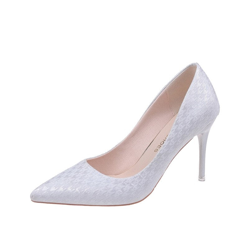 Amozae New Pointed Toe Party Shoes Ladies Thin Heels Pumps Women Pumps PVC Transparent High Heels Sandalias De Las Mujeres