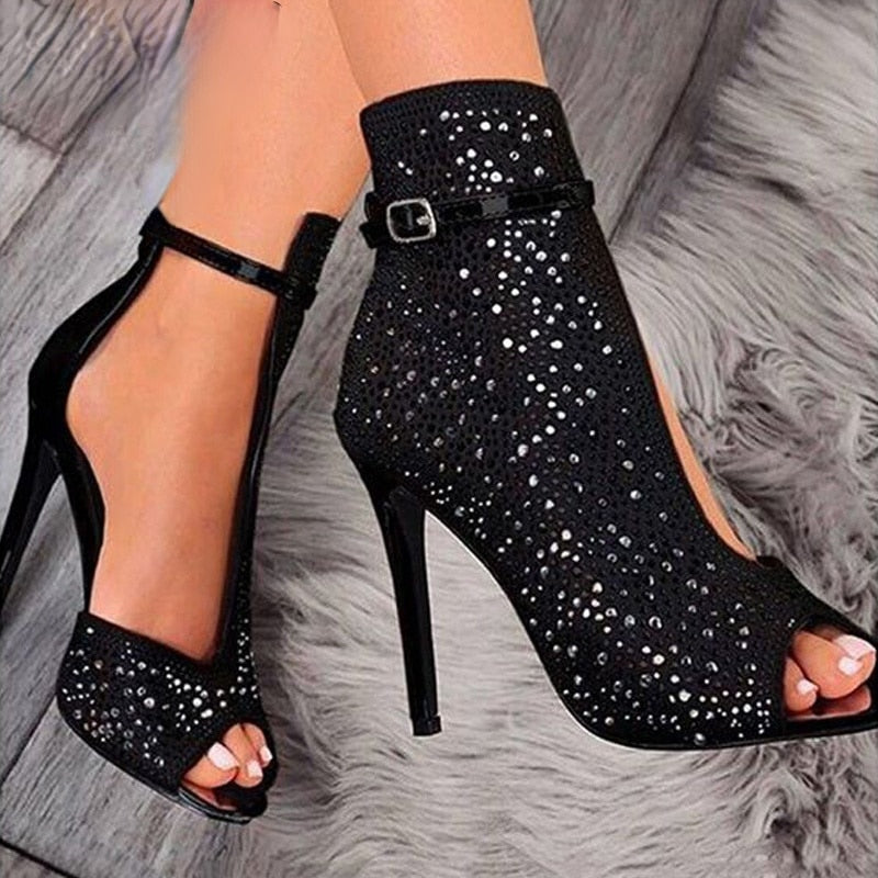 Thanksgiving Amozae Women Shoes Women Pumps High Heels Shoes Buckle Ladies Shoes Female Shoes Women Heels Sandals Women Sandals Stiletto