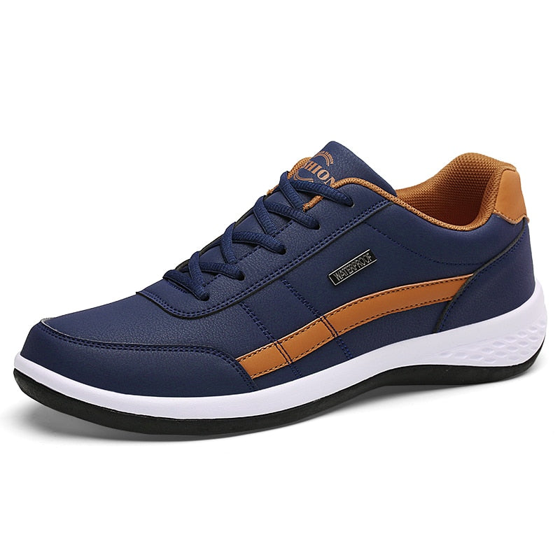 Amozae Men Sneakers Shoes Luxury Brand Leather Casual Sports Shoes Mens Zapatillas Hombre Tennis Running Male Sneaker Plus Size 48