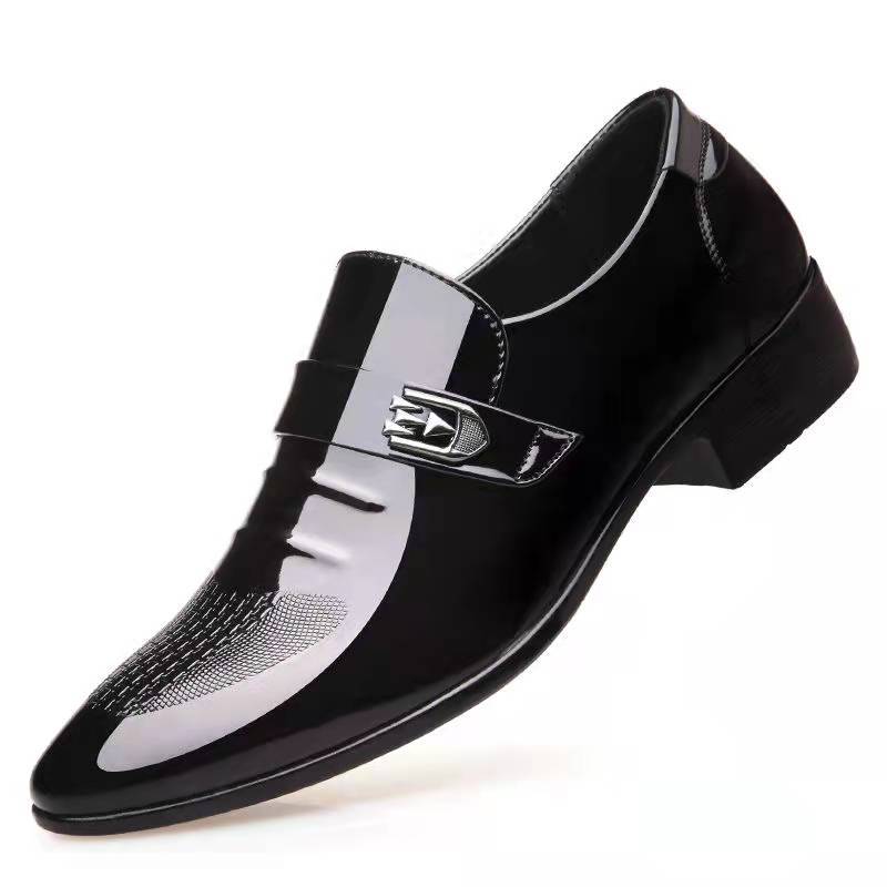 Amozae Large Sizes Man Formal Leather Shoes Elegant Dress Shoes For Men Italian Pointed Man Casual Society Loafers Shoe Male Footwear