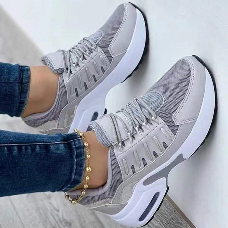 Amozae 2022 Comfortable Outdoor High-Quality Walking Shoes Women's White Shoes Spring Autumn New Lace-Up Flat Casual Sports Shoes