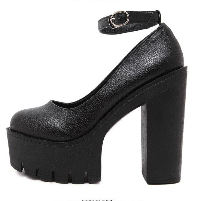 Amozae Women's High Heels Summer Fashion Solid Color Shoes Comfortable All-Match High Heels Tacones Altos De Mujer