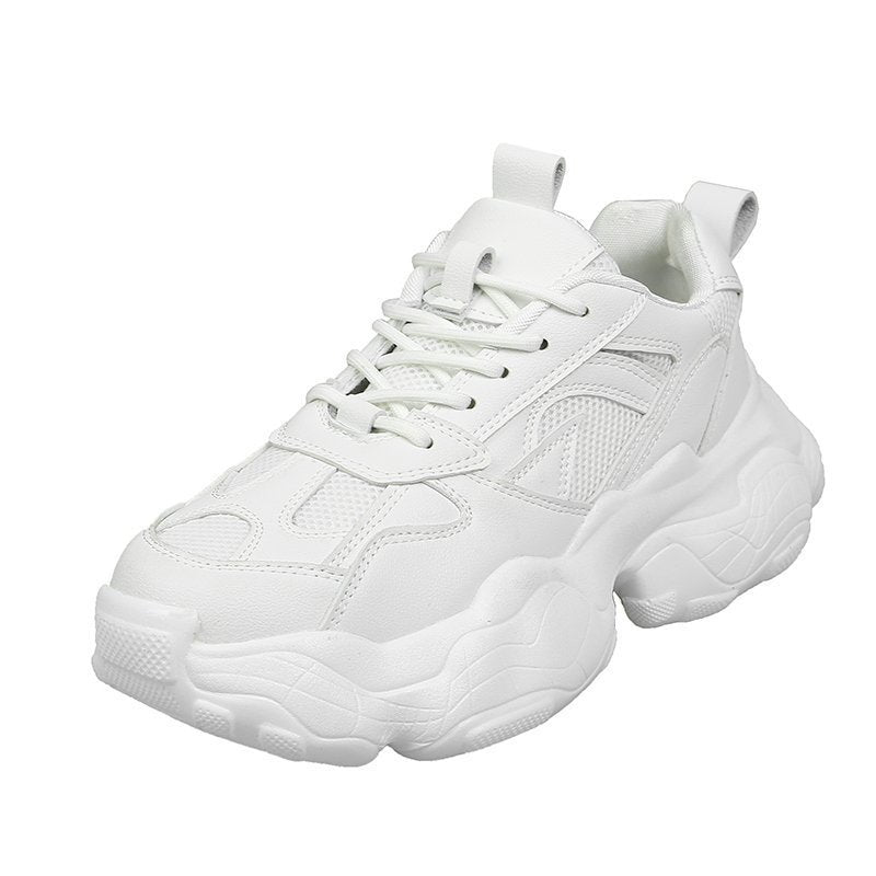Amozae VIP Link For Dropshipping Fujin Chunky Sneakers Women Spring Thick Bottom Daddy Shoes Round Toe Breathing Leisure Women Shoes