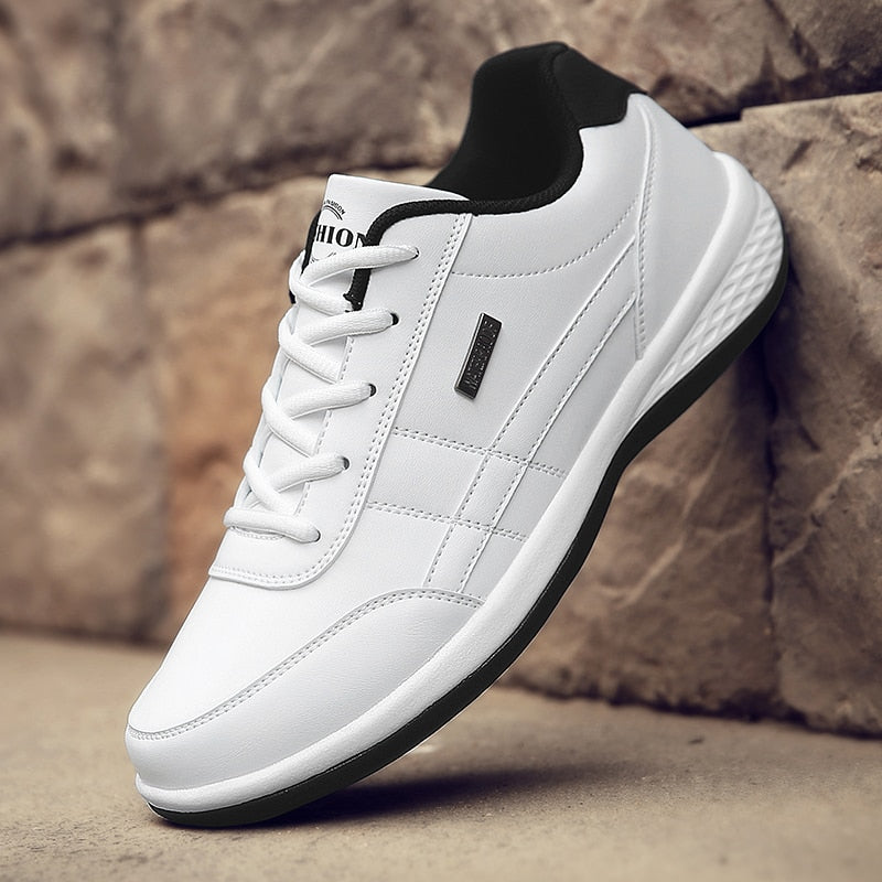 Amozae Men Sneakers Shoes Luxury Brand Leather Casual Sports Shoes Mens Zapatillas Hombre Tennis Running Male Sneaker Plus Size 48