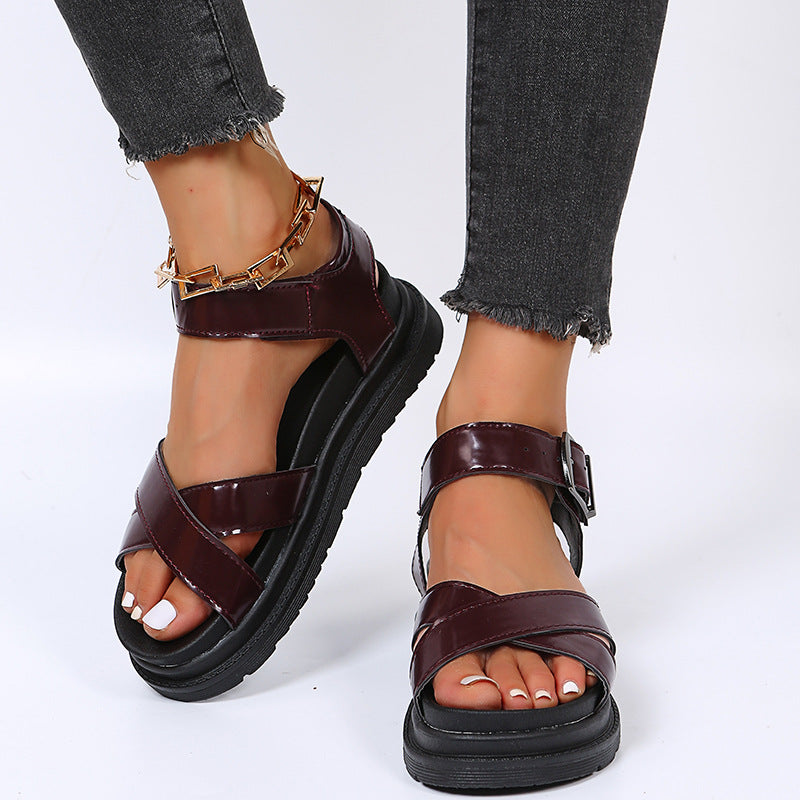 Amozae Summer Women's Wedge Platform Sandals Fashion Open Toe Shoes Woman Sandals Ladies Casual Sandalias Mujer Verano 2022