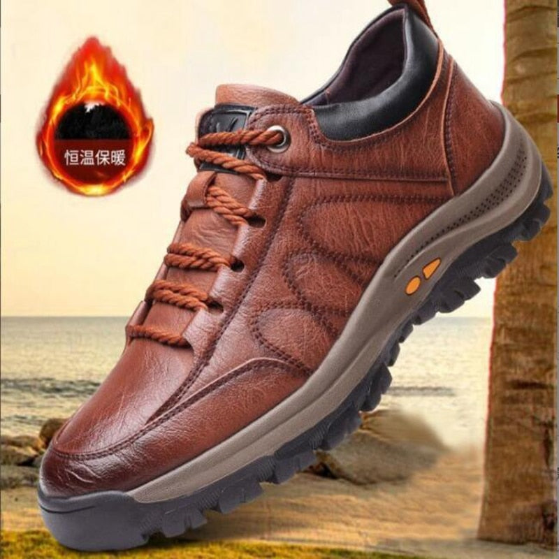 Amozae Autumn Casual Men Leather Shoes Quality Men's Casual Sneakers Designer Bussiness Outdoor Shoes For Man Driving Work Shoe