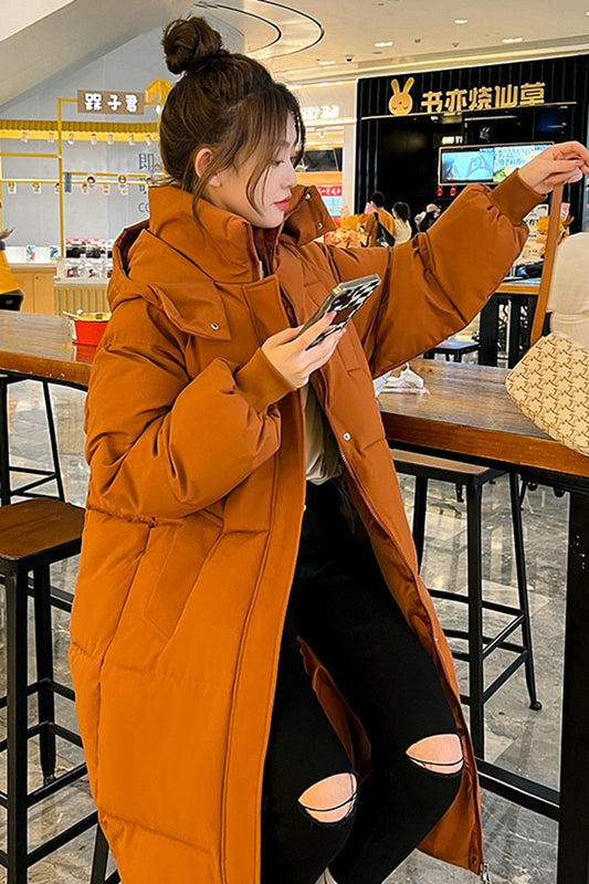 flowersverse New Winter and Autumn Women White Duck Down Hoodies Puffer Jackets Coats Warm Windproof Black White Coats