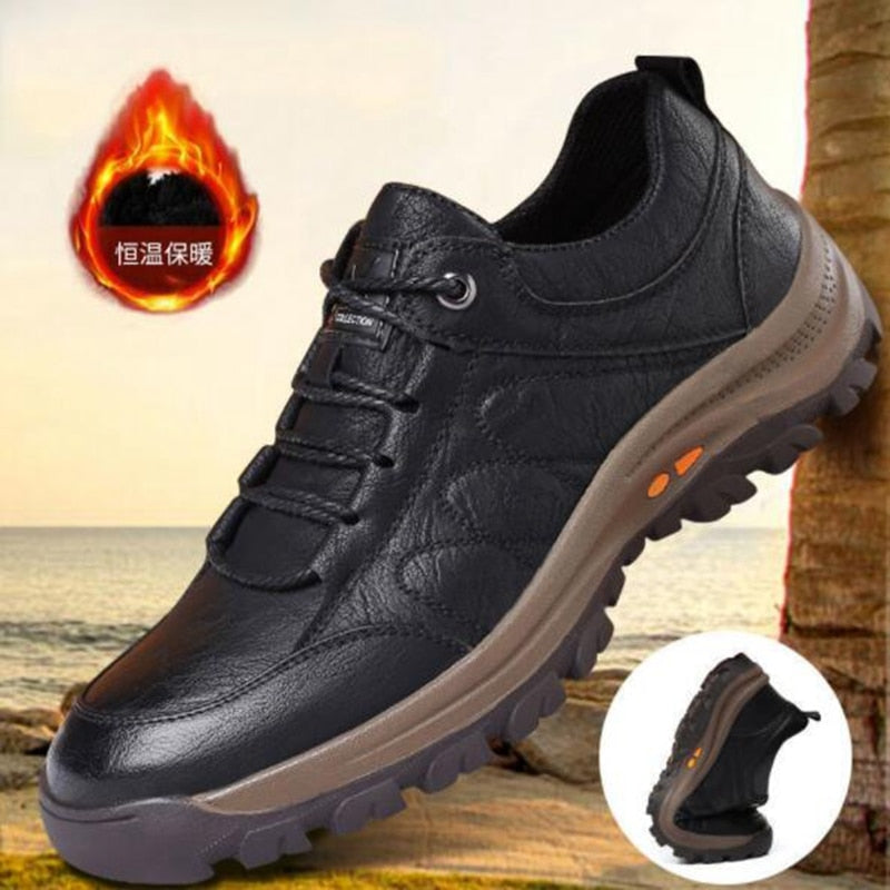 Amozae Autumn Casual Men Leather Shoes Quality Men's Casual Sneakers Designer Bussiness Outdoor Shoes For Man Driving Work Shoe