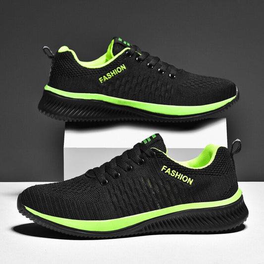 flowersverse Men Running Shoes Comfortable Sport Shoes Lightweight Walking Men Sneakers Breathable Zapatillas Women Tennis Shoes Black