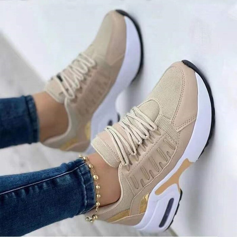 Amozae 2022 Comfortable Outdoor High-Quality Walking Shoes Women's White Shoes Spring Autumn New Lace-Up Flat Casual Sports Shoes