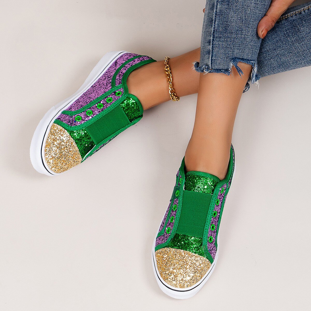 Thanksgiving flowersverse Women Vulcanize Shoes Sneakers Bling Shoes Girl Glitter Sneakers Casual Female Breathable Lace Up Outdoor Sport Shoes
