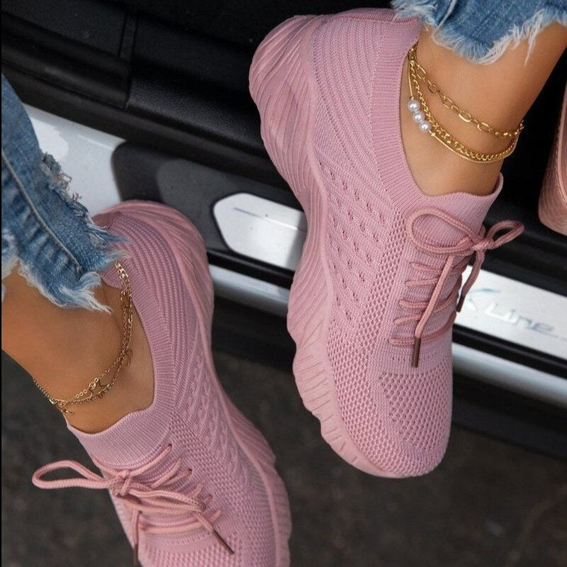 Christmas Gift 2022 New Sneakers Women Casual Women Tenis Feminino Lace Up Breathable Ladies Shoes Woman Outdoor Walking Zapatos Mujer