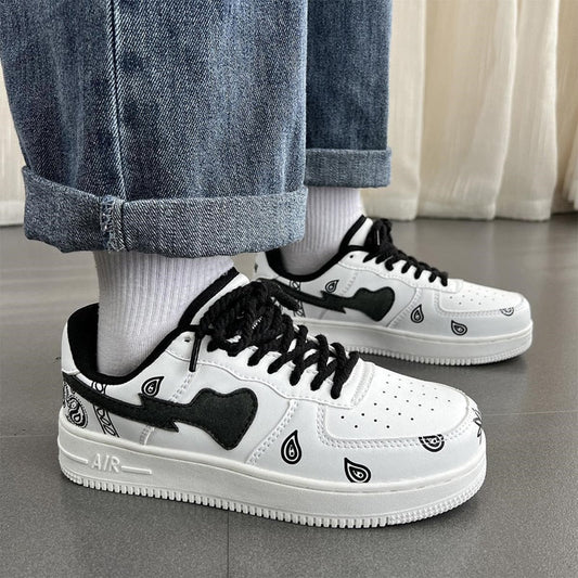 Amozae Black Friday Amozae Lace Up Fashion Sneakers Women Zapatillas Mujer Light Flat Shoes Couple Outdoor Running Shoes For Women Vulcanized Shoes