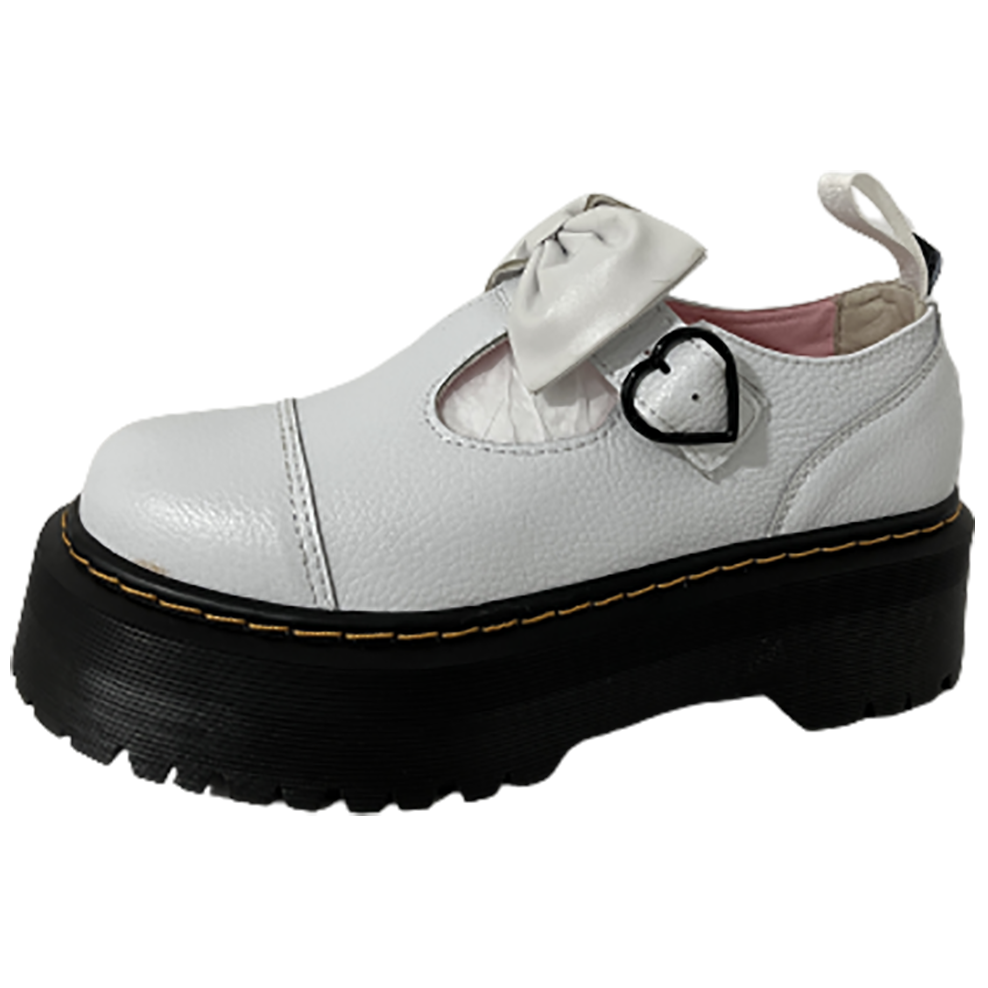 Amozae Women Genuine Leather Platform Shoes Thick Bottom Mary Jane Footwear College Style Lolita Ladies Sports Shoes Female Sneakers 43