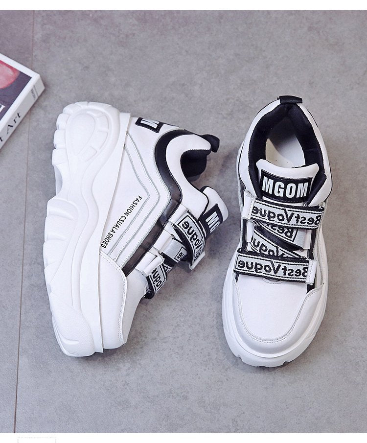 Amozae Sneaker Women Buckle Woman Muffin Breathable Women Causal Shoes Platform Spring Autumn Fashion Thick Bottom Sneakers