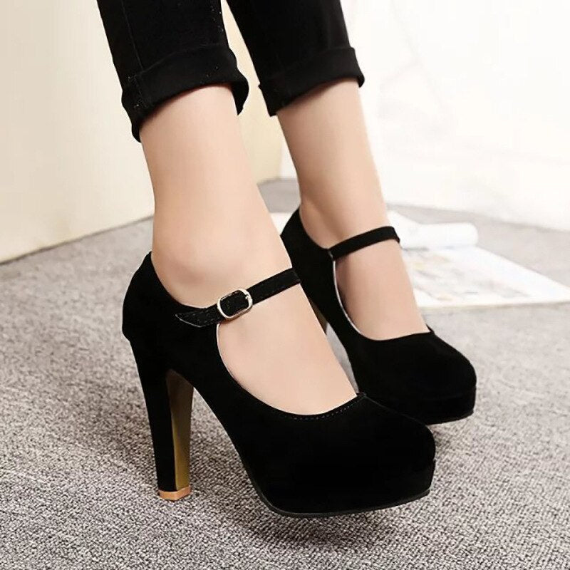 Amozae Summer Women's High Heels Luxury Fashion Lace Up Tower Sandals Simple Office Work Shoes Zapato De Tacón Sandalias
