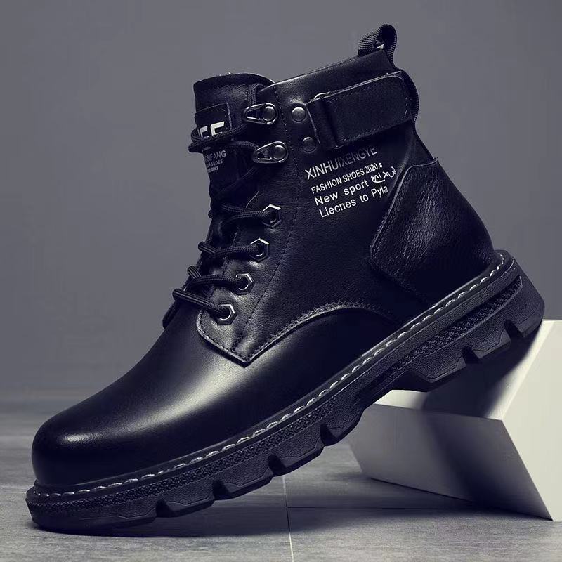 Thanksgiving flowersverse Men Leather Shoes High Top Fashion Winter Warm Snow Shoes Dr. Motorcycle Ankle Boots Couple Unisex Boots