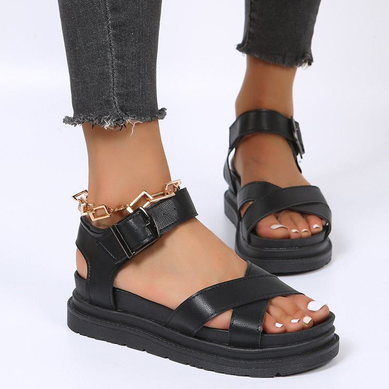 Amozae Summer Women's Wedge Platform Sandals Fashion Open Toe Shoes Woman Sandals Ladies Casual Sandalias Mujer Verano 2022