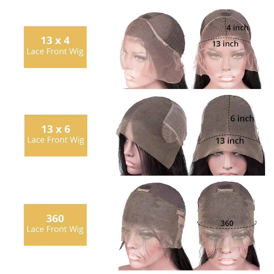 40 Inch 220%density Straight Lace Front Wig Bone Brazilian 360 13x4 13x6 Hd Lace Frontal Wig Straight Human Hair Wigs for Women Pre Plucked