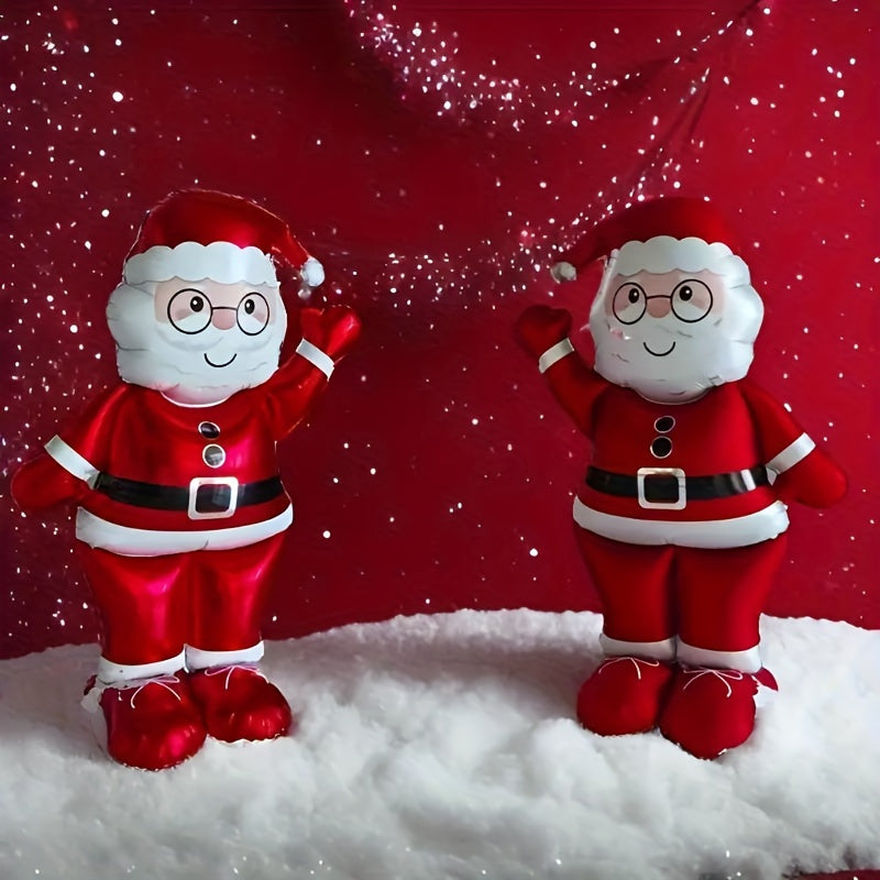 1/2pcs Santa Balloon Set, Suitable for Christmas Party Decoration and Themed Activities, Suitable for New Year and Seasonal Celebrations, No Electricity Required