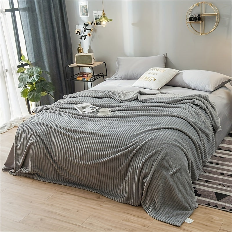1pc Ultra-Soft Plush Imitation Rabbit Fur Throw Blanket - Warm, Cozy, and Soothing for Couch, Bed, and Sofa - Perfect for Snuggling Up on Chilly Nights