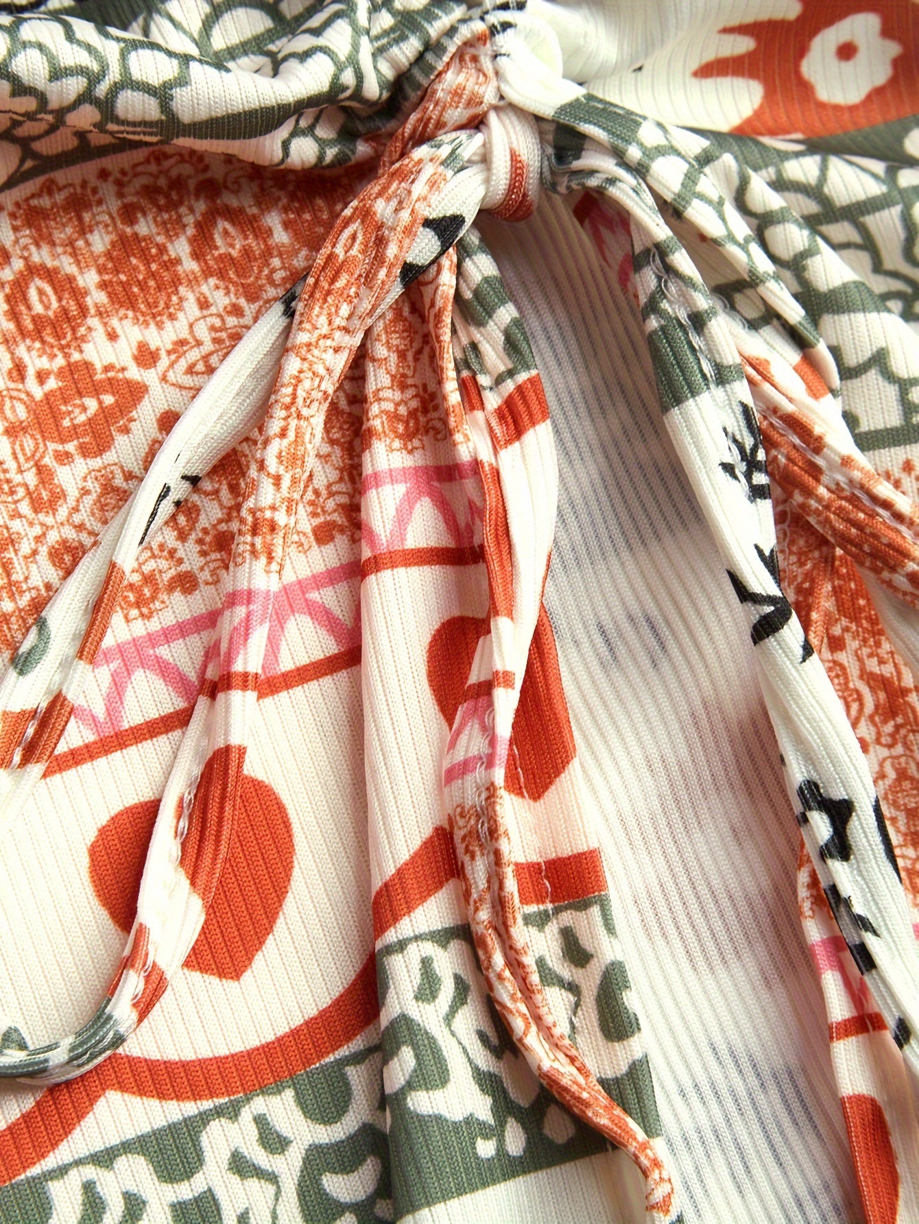 Chic Sleeveless Backless Crop Top & Floral Print Drawstring Split Dress Outfit - Effortlessly Stylish Casual Wear for Women