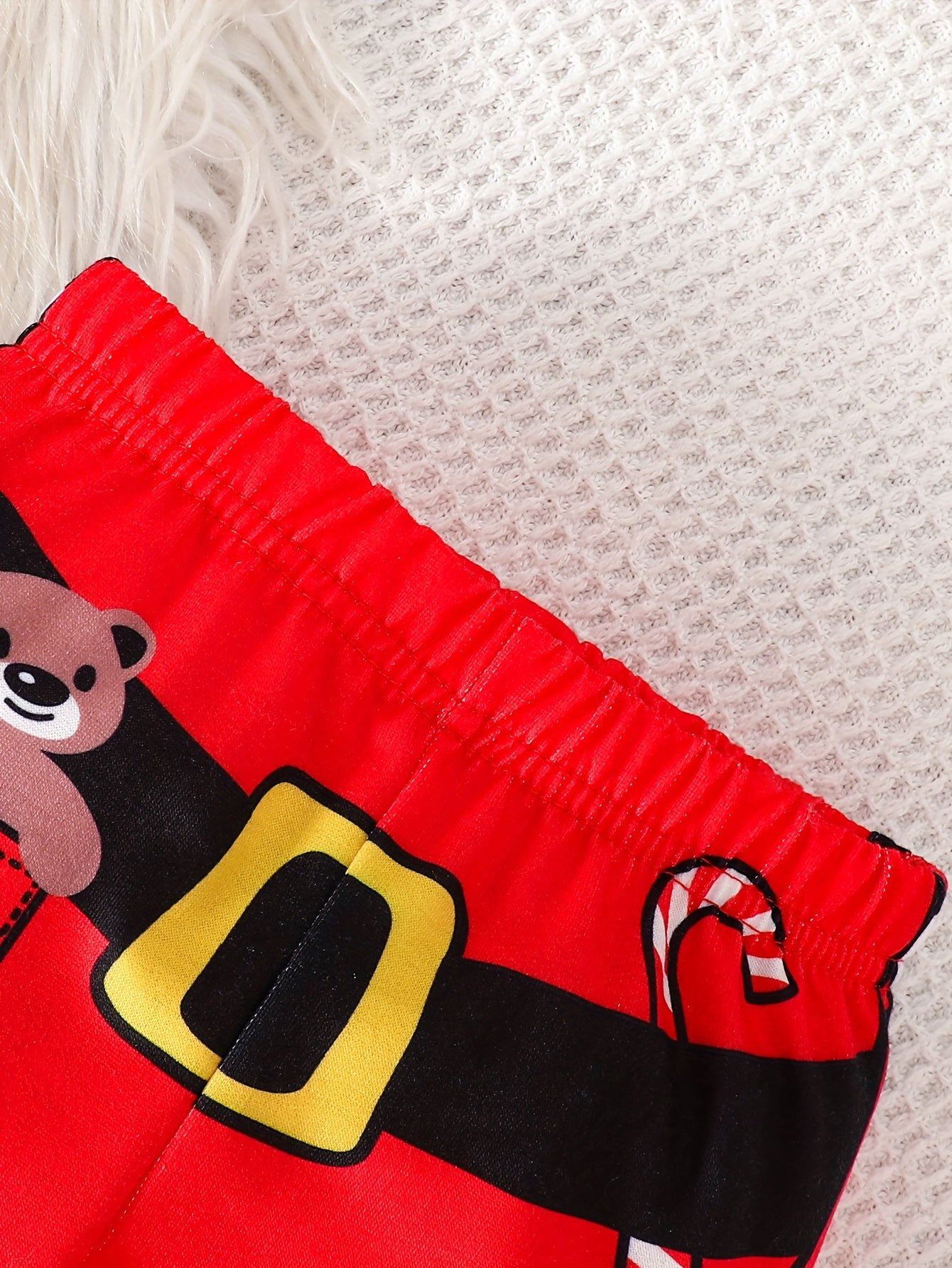 1set Infant Boys' Christmas Santa Print Long Sleeve Sweatshirt and Pants Set, Polyester and Spandex Blend, Round Neck, Regular Fit, Party Style, Knitted Fabric, Festive Holiday Outfit for Autumn/Winter, for Outdoor