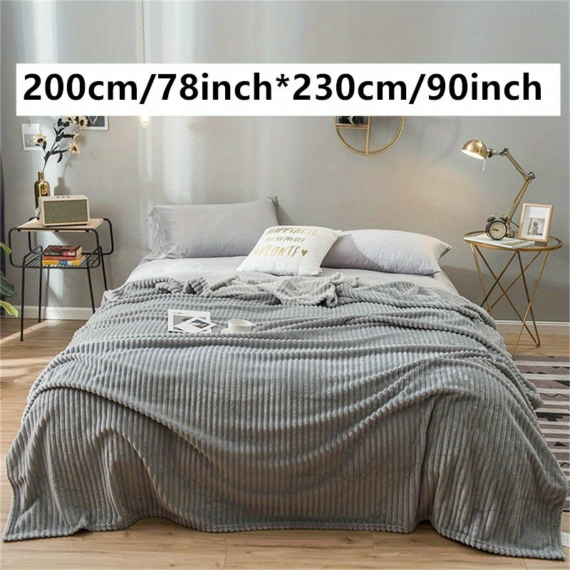 1pc Ultra-Soft Plush Imitation Rabbit Fur Throw Blanket - Warm, Cozy, and Soothing for Couch, Bed, and Sofa - Perfect for Snuggling Up on Chilly Nights