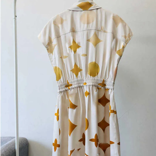 Luxury brand dress for women designer clothing summer sexy long dresses fashion pocket patchwork skirt girls short sleeve