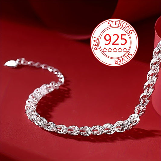 1pc Exquisite 925 Sterling Silver Phoenix Tail Minimalist Bracelet - Simple, Elegant, and Versatile Jewelry for Women - Perfect for Everyday Wear, Gift-Giving, and Special Occasions