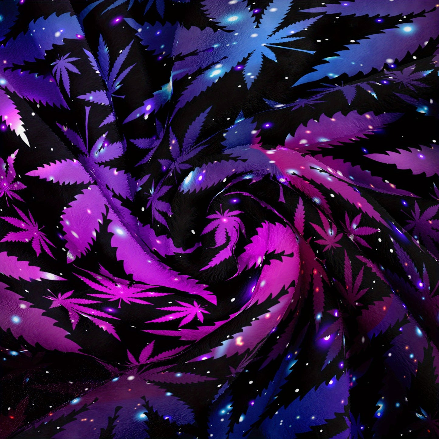 1pc Vibrant Leaf Print Blanket - Soft, Cozy, Travel-Friendly, and Versatile - Perfect for Couch, Bed, Sofa, Birthday Gift, and Outdoor Adventures