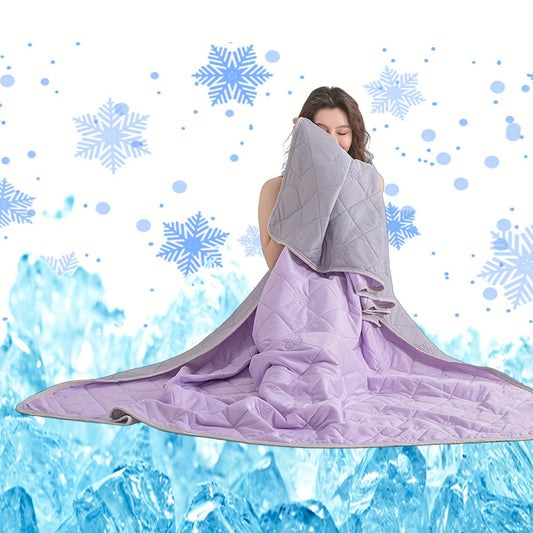 1pc Cooling Blanket, Large Summer Cool Throw For Hot Sleepers, Lightweight Air Cooling Comforter, Adult Heat Absorbing Soft Breathable Smooth Cover