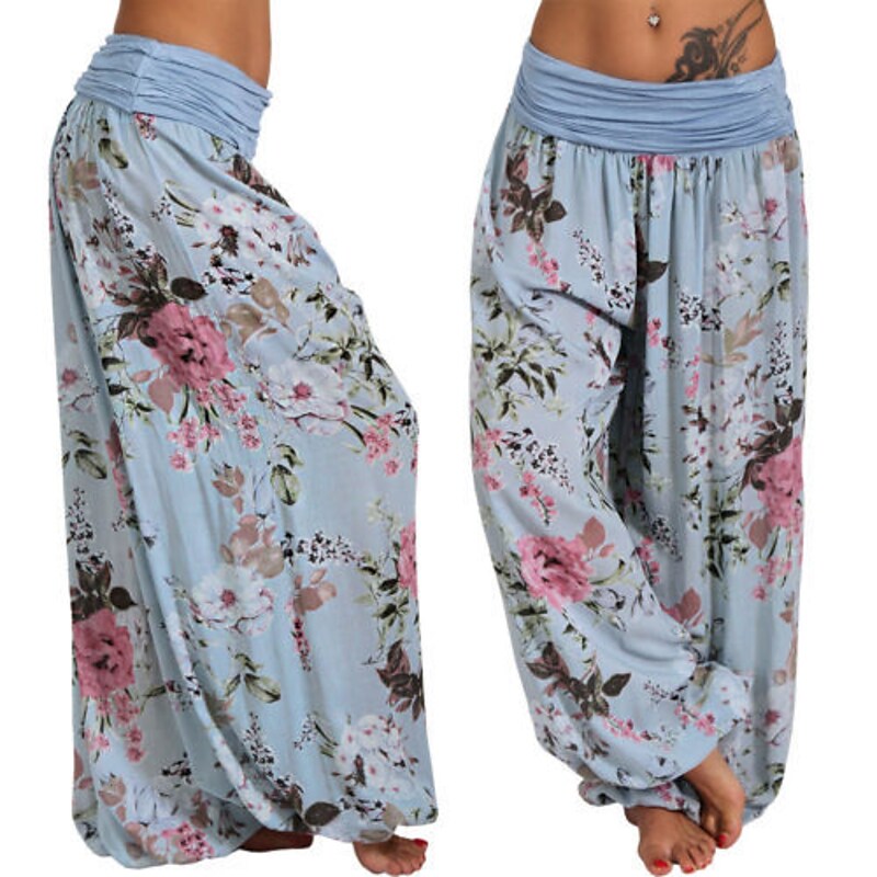 flowersverse Women‘s Harem Pants Breathable Quick Dry Moisture Wicking Yoga Fitness Gym Workout Bloomers Bottoms Apricot White Black Winter Plus Size Sports Activewear Micro-elastic Loose / Athletic