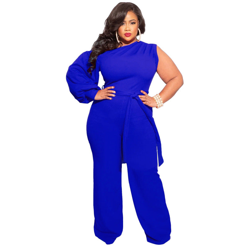 flowersverse Autumn Plus Size Women's Milk Silk Sport Wide Leg Pants