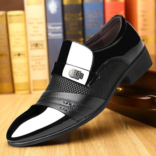 flowersverse Men's Oxfords Loafers & Slip-Ons Formal Shoes Dress Shoes Plus Size Business Wedding Party & Evening Microfiber Black Brown Spring Fall