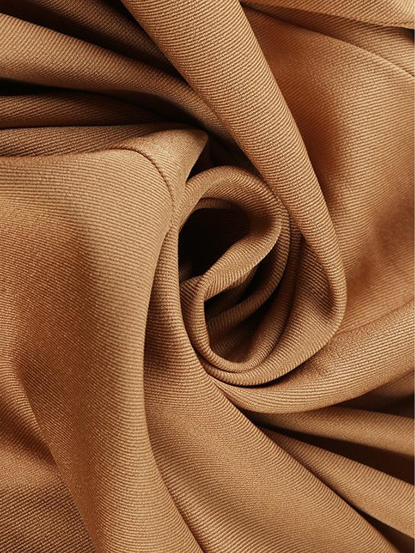 flowersverse Casual Lace-Up Solid Lapel Collar Coat