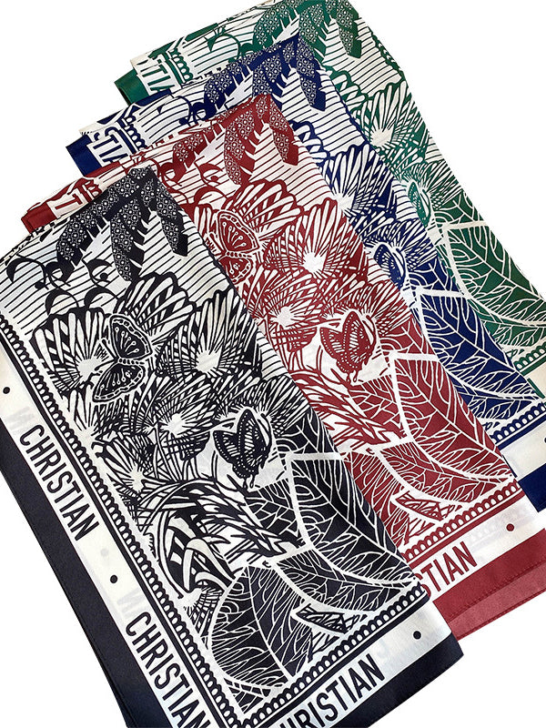 flowersverse Vacation Letter Print Animal Printed Printed Shawl&Scarf