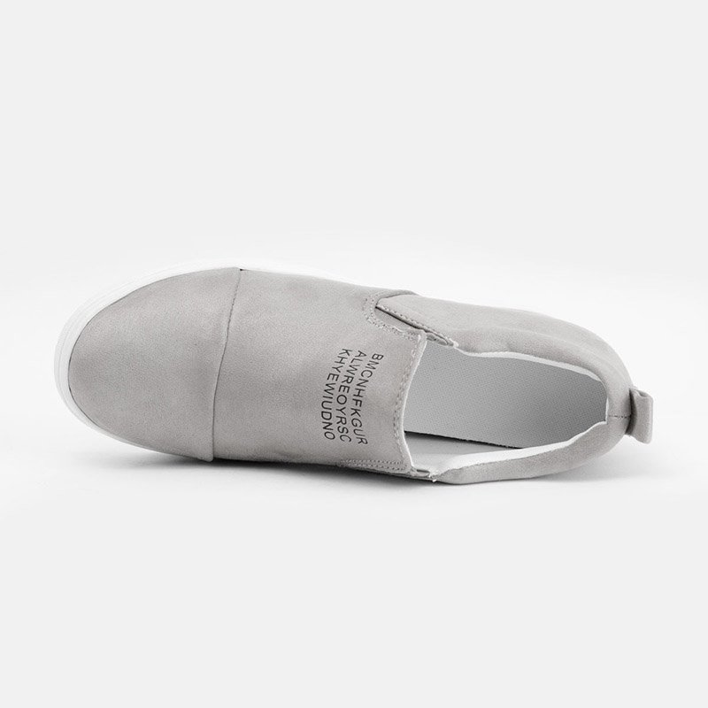 flowersverse Women Faux Suede Wedge heel Sneakers Slip on Breathable Shoes