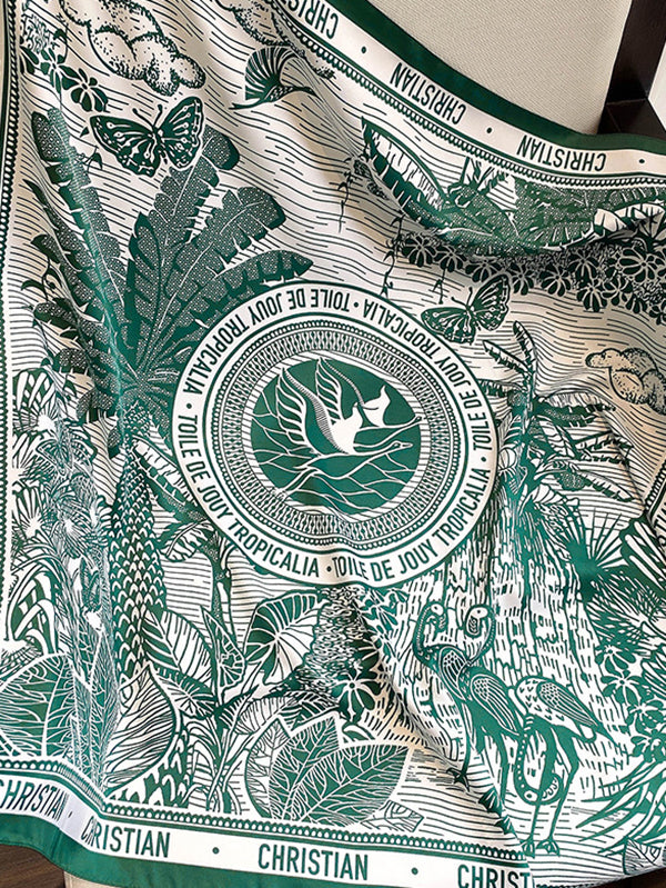 flowersverse Vacation Letter Print Animal Printed Printed Shawl&Scarf