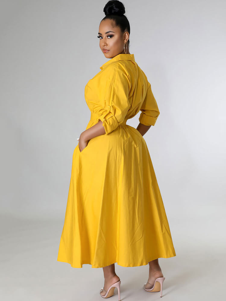 flowersverse Long Sleeve Solid Color Bodycon Maxi Dresses