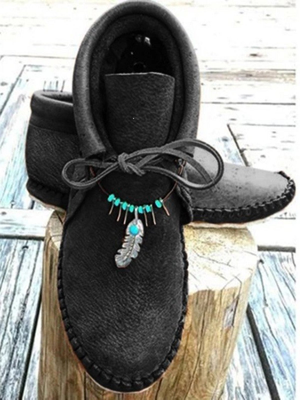 flowersverse Camel All Season Cowhide Leather Flat Heel Daily Ankle Boots