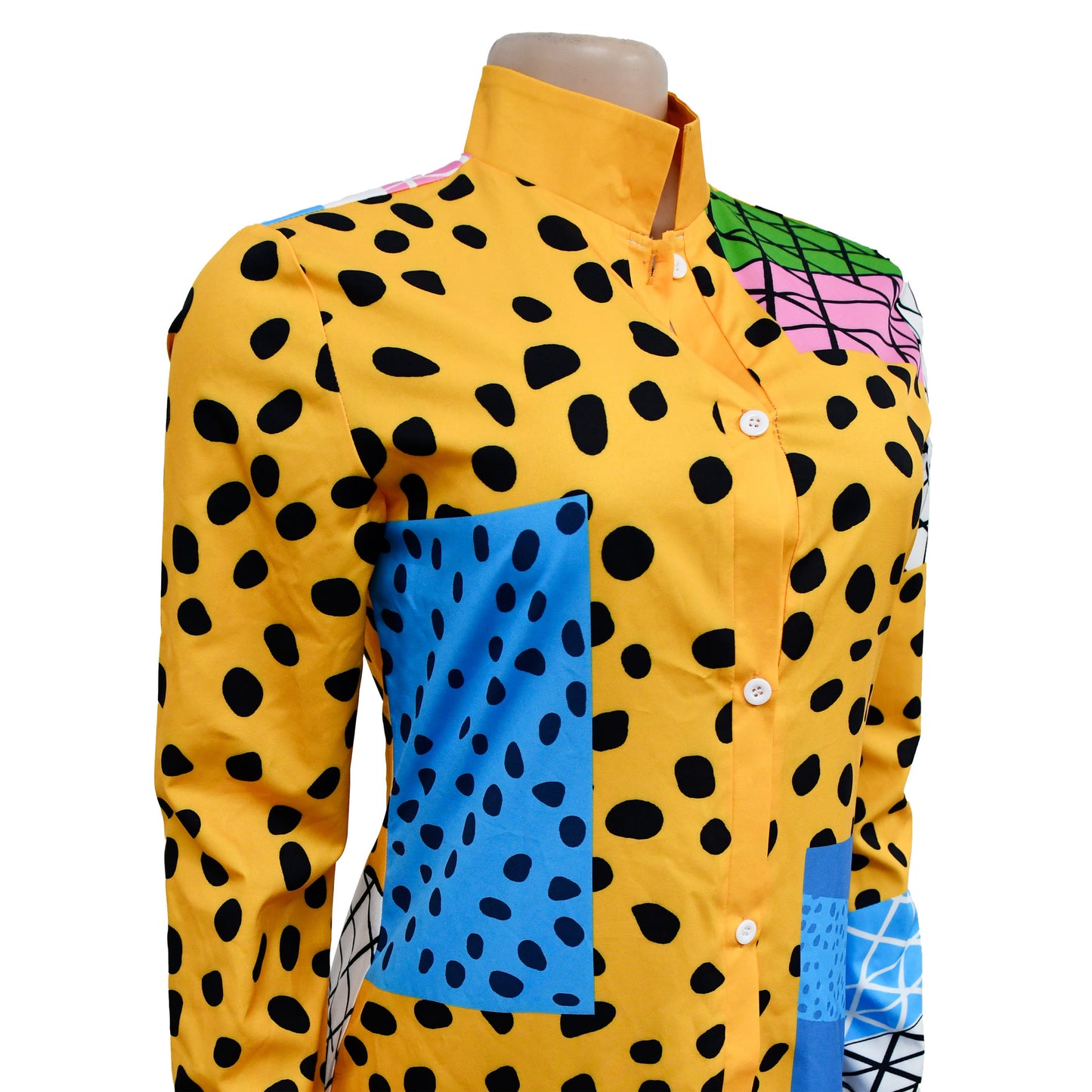 flowersverse Fashion Ladies Printed Long Sleeve Button Up Maxi Dress