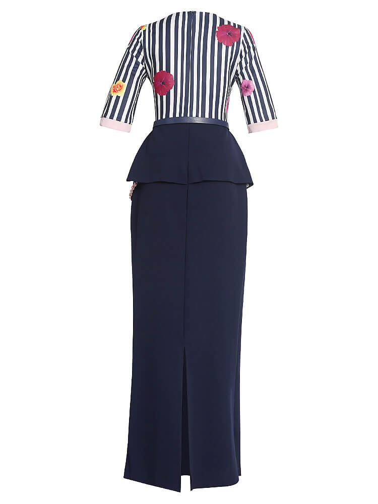 flowersverse Long Sleeve Floral Print Maxi Dresses