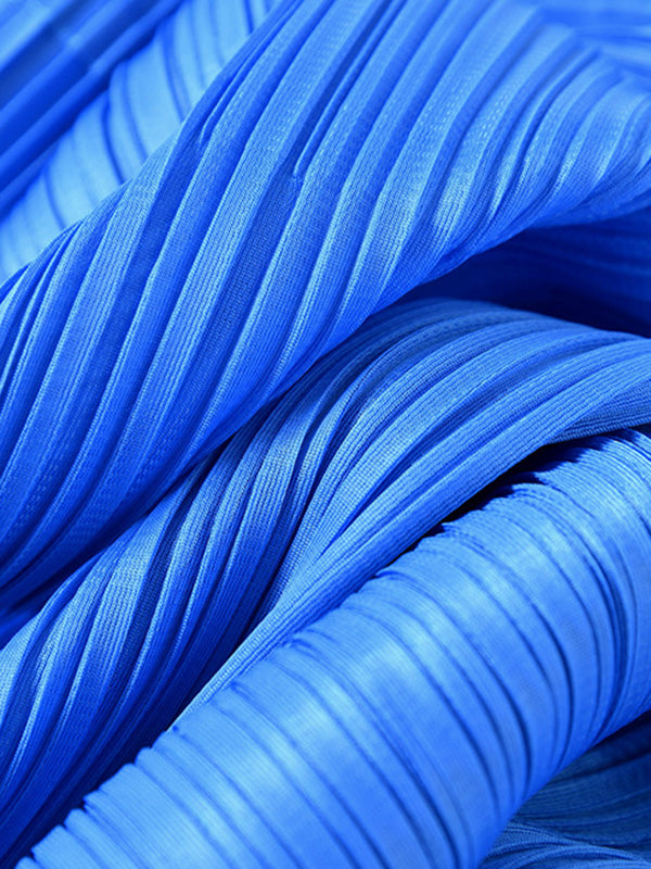 flowersverse Casual Loose Half Sleeves Pleated Solid Color Outerwear