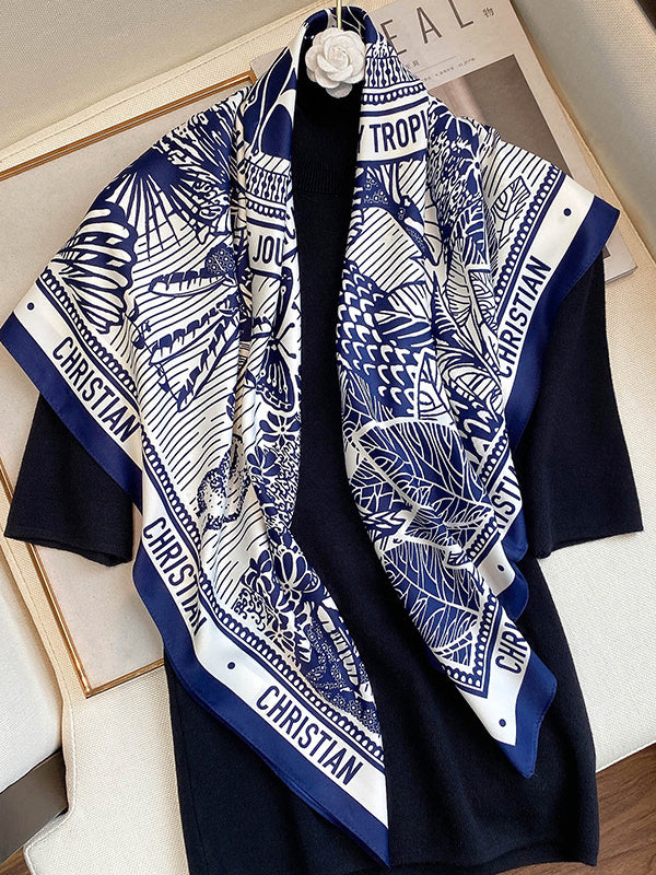 flowersverse Vacation Letter Print Animal Printed Printed Shawl&Scarf