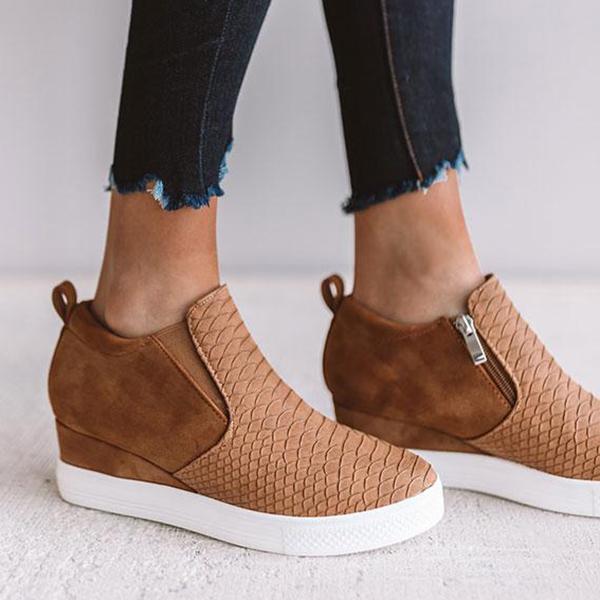 flowersverse Daily Comfy Wedge Heel Sneakers