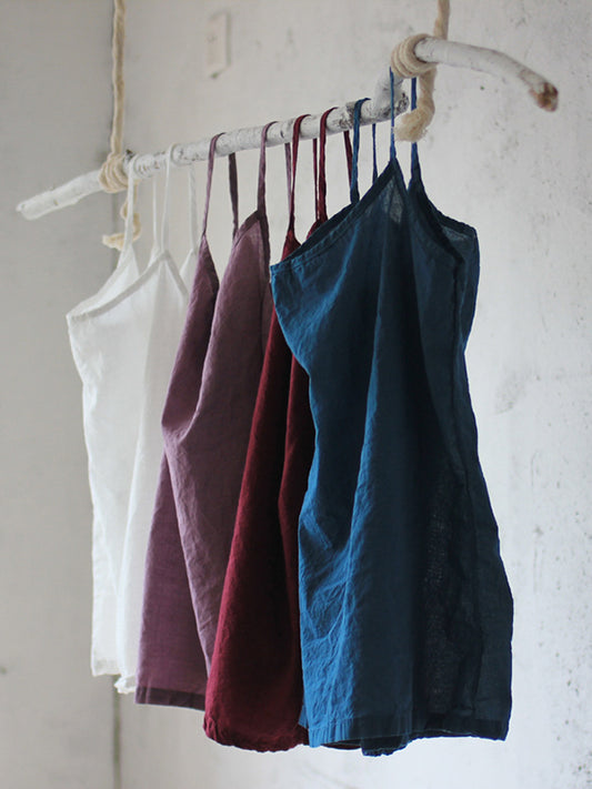 flowersverse 9 Colors Simple Solid Color Sleeveless Vest Top