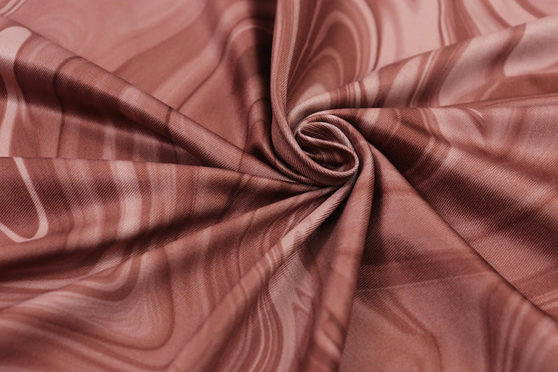 flowersverse Women Round Neck Long Sleeve Printed Bodycon Maxi Dress