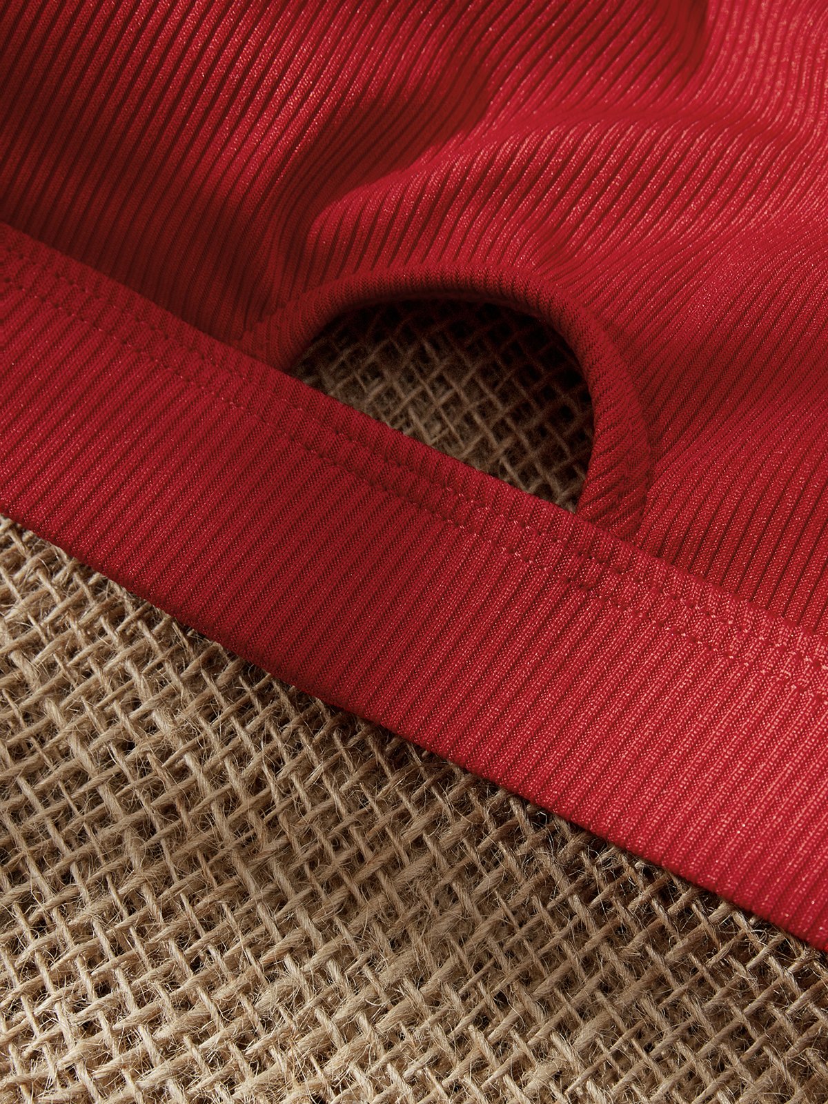 flowersverse Sexy Plain Cut-Outs Scoop Neck Bikinis Two-Piece Set